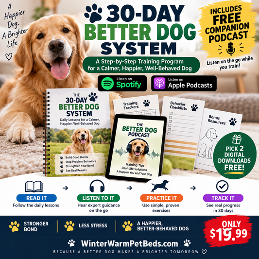 30-Day Better Dog System with free companion podcast on Spotify and Apple Podcasts