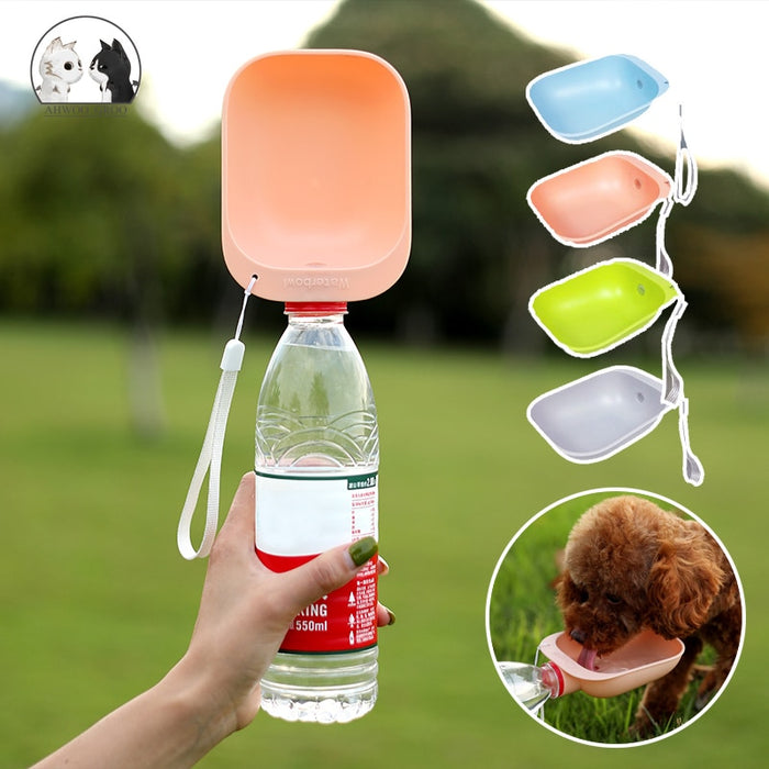 Portable Dog Water Bottle & Travel Drinking Bowl