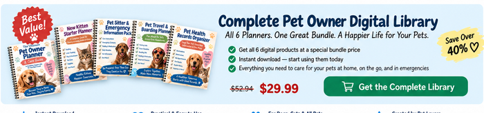 Complete Pet Owner Digital Library — 6 Printable PDFs