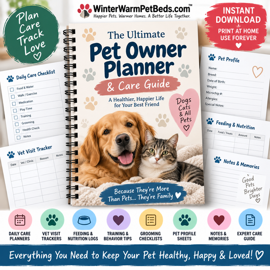 Ultimate Pet Owner Planner and Care Guide printable PDF from Winter Warm Pet Beds